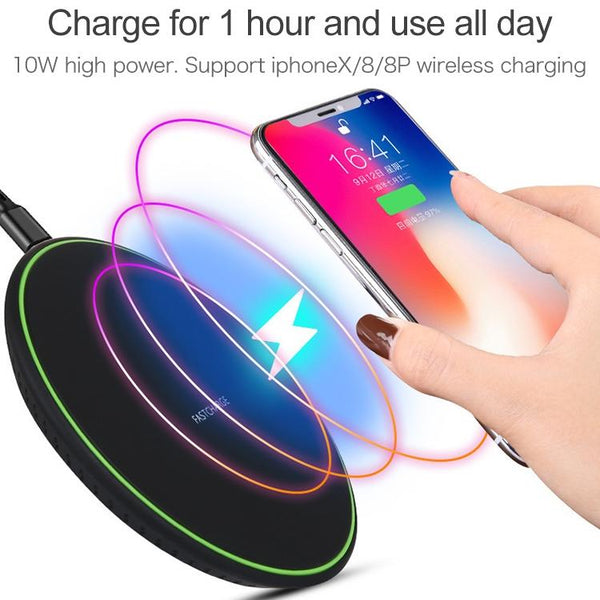 10W Ultra Thin Wireless Charger Black Chargers & Cradles