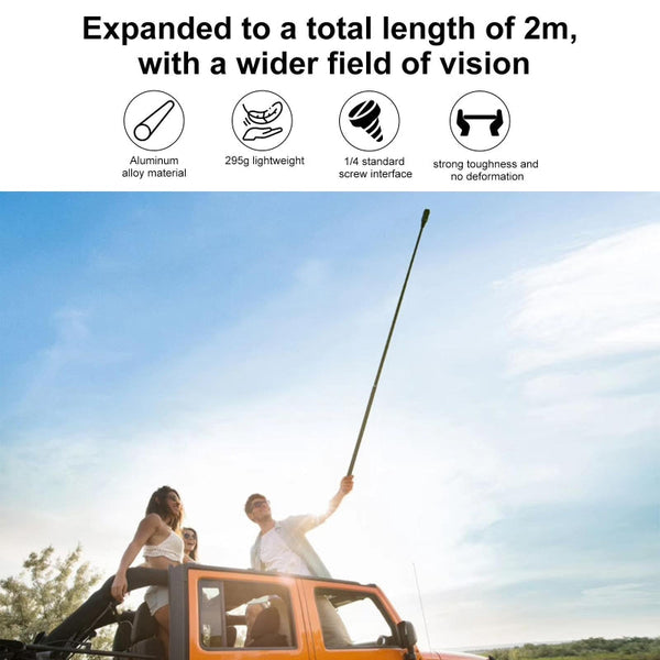 2 Metre Extendable Selfie Stick For Insta360 One Rs X2 X3 X4 Audio Video Accessories Selfie Sticks
