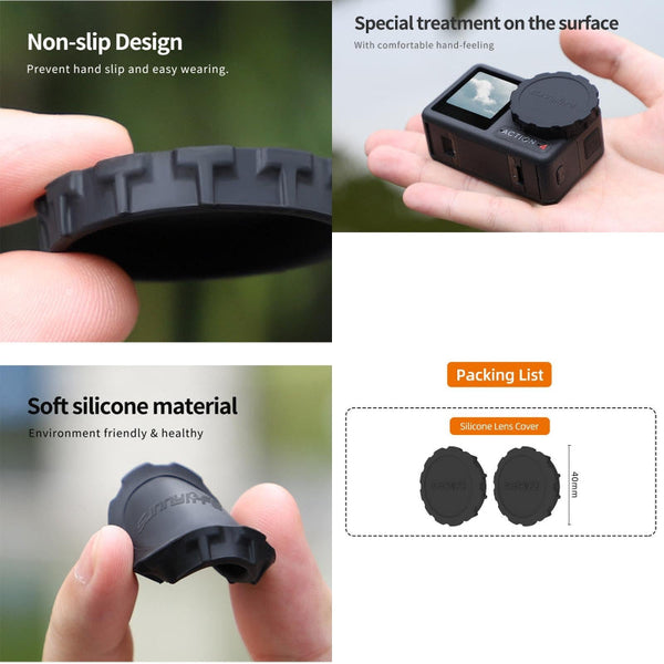 2 Pack Camera Lens Cap For Dji Action 3 And 4 Scratch Resistant Audio Video Accessory Lens Caps
