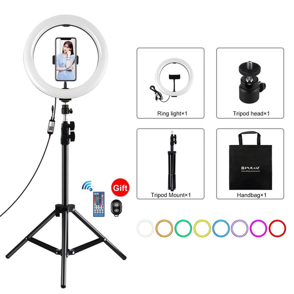 10.2 Rgbw Led Ring Light Kit With Tripod Remote And Phone Clamp Other Lighting & Studio