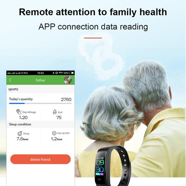 Smart Bracelet With Call Reminder Heart Rate Sleep Monitoring Ip67 Waterproof Black Smart Watches