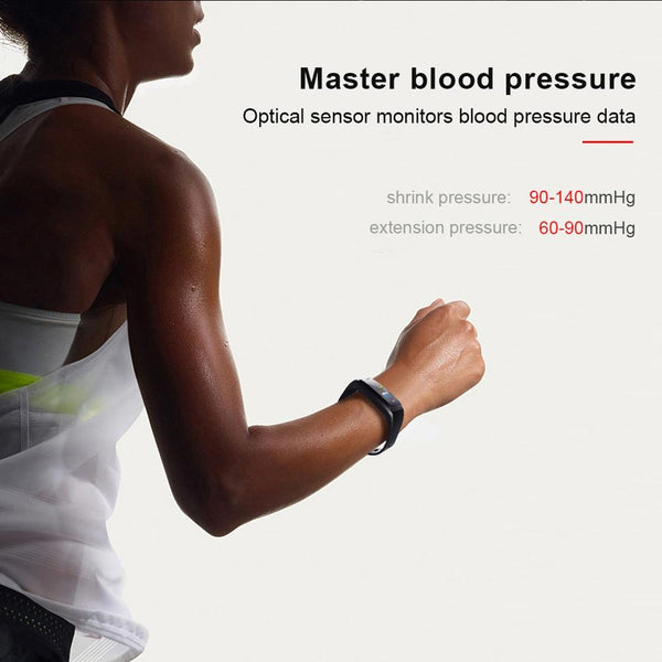 Smart Bracelet With Call Reminder Heart Rate Sleep Monitoring Ip67 Waterproof Black Smart Watches