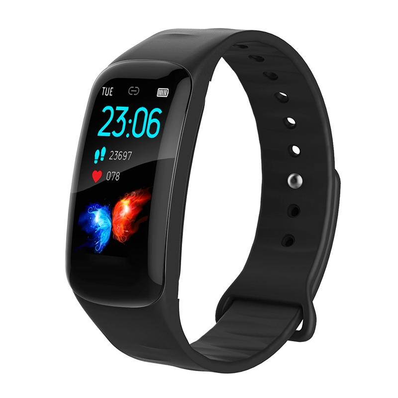 Waterproof Smart Bracelet With Step Heart And Sleep Monitoring Ip67 Black Smart Watches