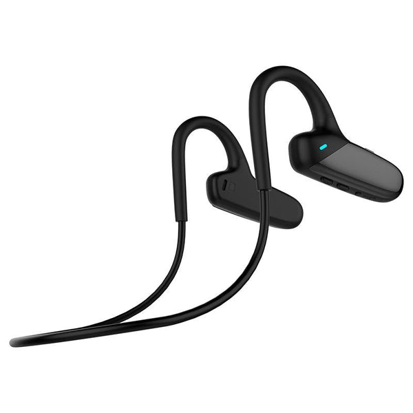 Waterproof Bone Conduction Bluetooth Earphones 5.0 For Sports Black Earbuds