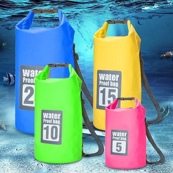 Waterproof Dual Shoulder Dry Bag 50L Capacity Black Dry Bags