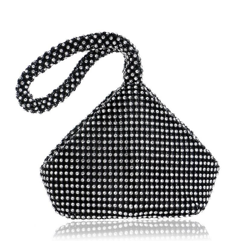 Diamond Handbag Stylish Design Rhinestone Embellishments Fashion Banquets Parties Black Women's Bags & Handbags