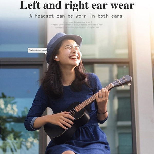 Wireless Stereo Bluetooth Earphones With Charging Case Tws Dazzling Black Earbuds