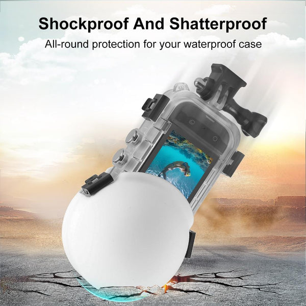 Silicone Dive Case Lens Guard For Insta360 X3 / X4 Invisible And Protective_Black Camera Cases Bags & Covers