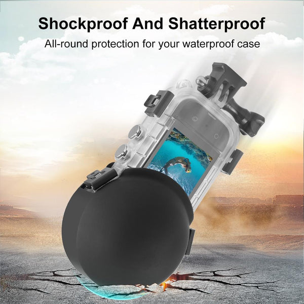 Silicone Dive Case Lens Guard For Insta360 X3 / X4 Invisible And Protective_Black Camera Cases Bags & Covers