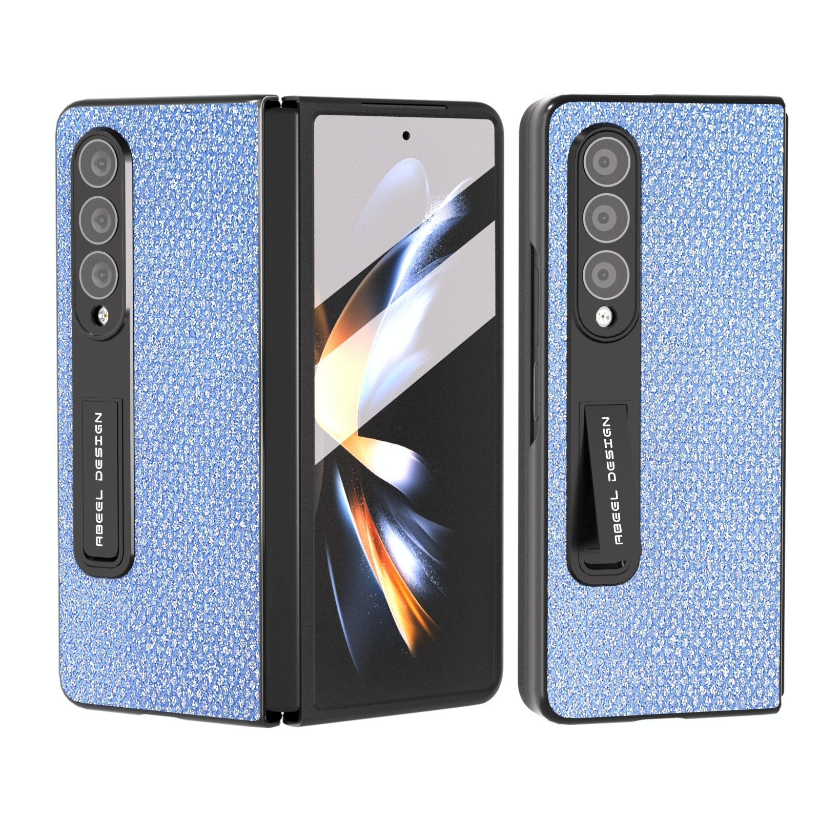 For Samsung Galaxy Z Fold4 5G Diamond Edge Case With Holder Sapphire Blue Cases Covers & Skins