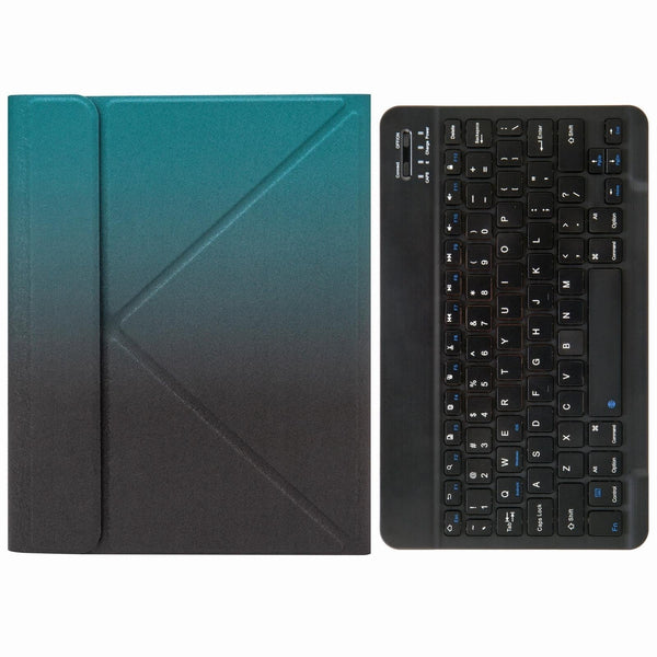 Leather Case With Bluetooth Keyboard For Ipad 9.7 2018 & 2017 Three Fold Holder Dark Night Green Laptop Cases & Bags