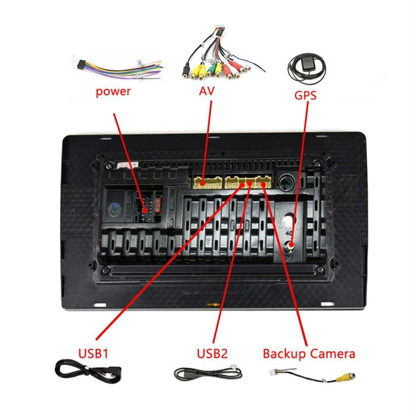 Universal Dual Spindle Car Navigator With Central Control Screen + Ahd Camera Other Car Video