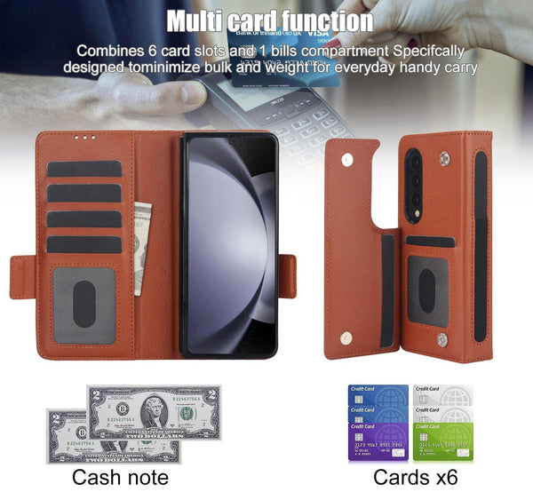 For Samsung Galaxy Z Fold4 5G Leather Phone Case With Pen Slot Black Cases Covers & Skins