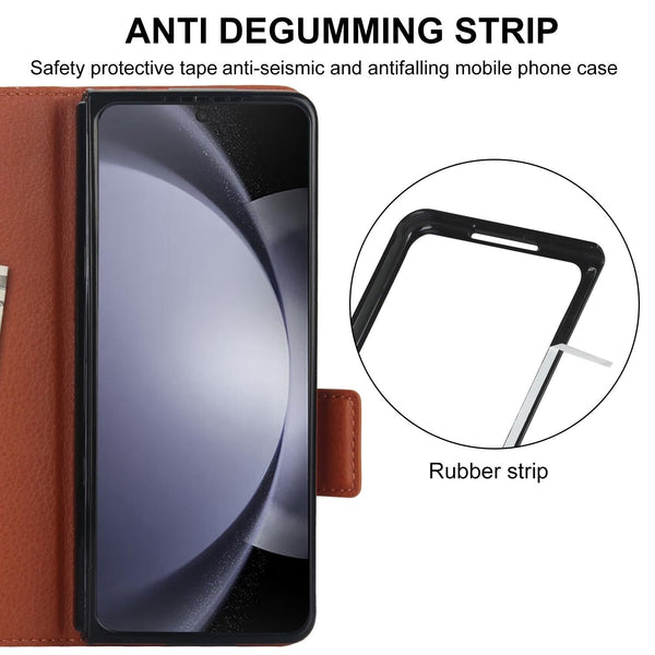 For Samsung Galaxy Z Fold4 5G Leather Phone Case With Pen Slot Black Cases Covers & Skins