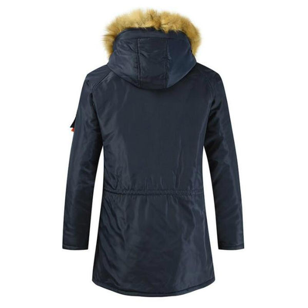 Long Section Cotton Suit Men Plus Velvet Thick Warm Jacket Large Fur Collar Coat Lovers Size Navy Coats Jackets & Vests