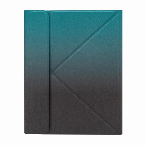 Bluetooth Keyboard Leather Case For Ipad 9.7 2018 / 2017 With Backlight & Three Fold Holder Dark Night Green Keyboards