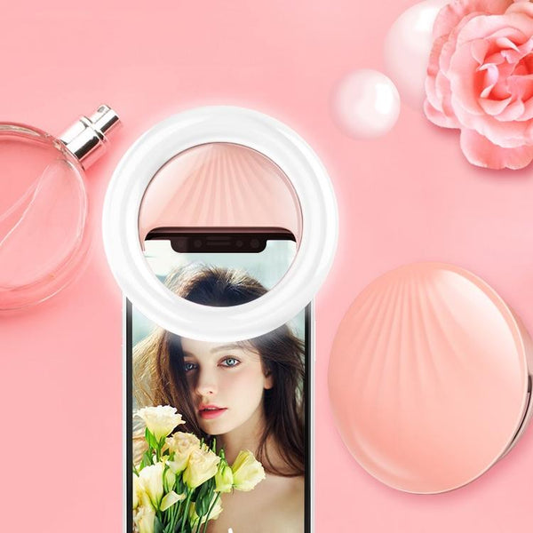 Rechargeable Selfie Light Clip For Beauty And Flash Fill Black Selfie Lights