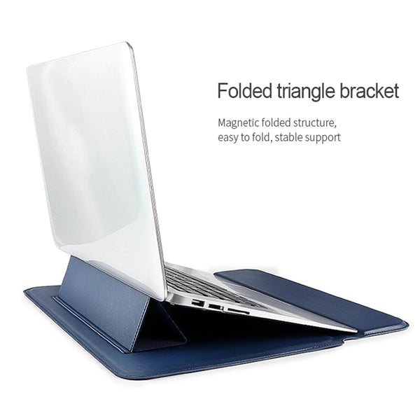 Parallel Deals Multifunctional Notebook Liner Bag Fits 14.1 15.4 Inch Pu Material Black Laptop Cases & Bags