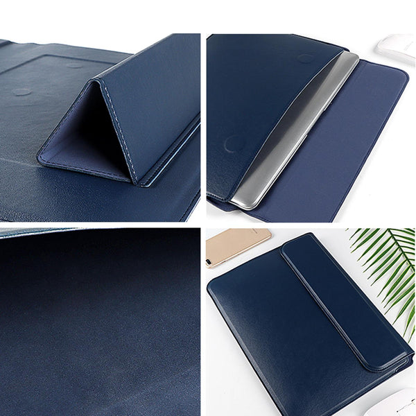 Parallel Deals Multifunctional Notebook Liner Bag Fits 14.1 15.4 Inch Pu Material Black Laptop Cases & Bags