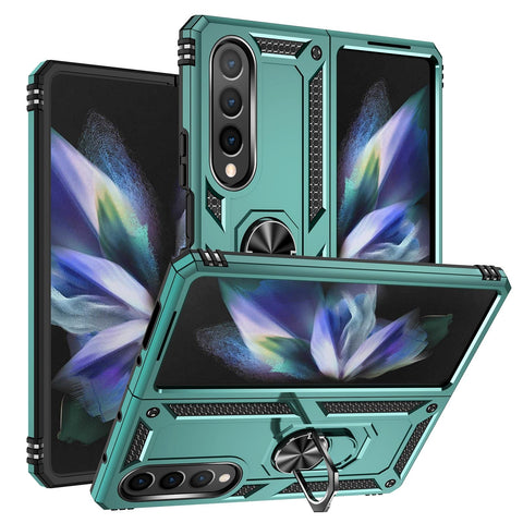 Tpu Pc Shockproof Phone Case For Samsung Galaxy Z Fold4 5G Dark Green Other Mobile Accessories