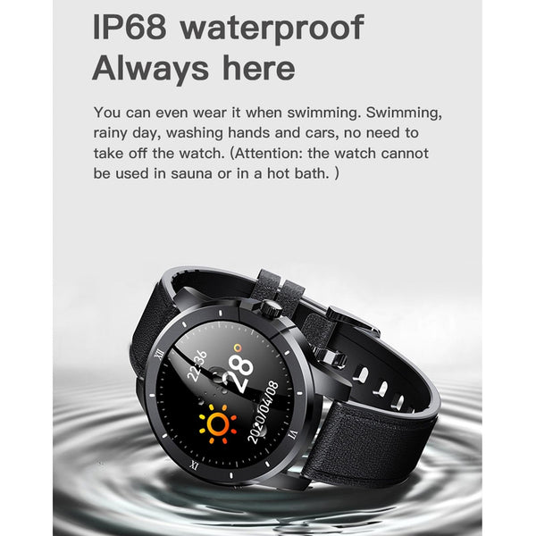 1.3 Inch Ips Colour Screen Ip68 Waterproof Smart Watch Support Bluetooth Call / Sleep Monitoring Heart Rate Silicone Strap Silver Smart Watches