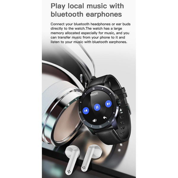 1.3 Inch Ips Colour Screen Ip68 Waterproof Smart Watch Support Bluetooth Call / Sleep Monitoring Heart Rate Silicone Strap Silver Smart Watches