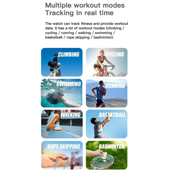 1.3 Inch Ips Colour Screen Ip68 Waterproof Smart Watch Support Bluetooth Call / Sleep Monitoring Heart Rate Silicone Strap Silver Smart Watches