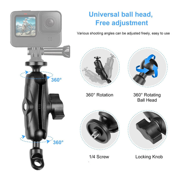 Universal Motorcycle Camera Mount For Gopro And Action Cameras Bike Camera Holders Mounts