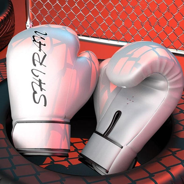 Professional Boxing Sanda Gloves For Training And Fighting White 10Oz Gloves Boxing