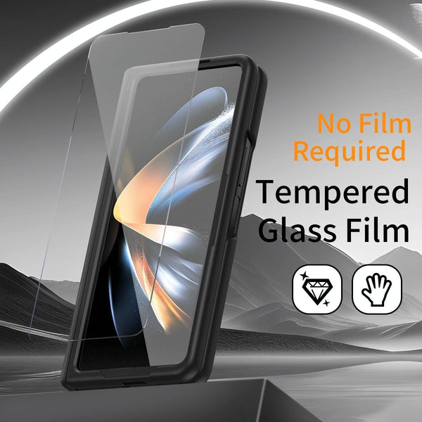 Samsung Galaxy Z Fold 4 Leather Wristband Phone Case Black Cases Covers & Skins