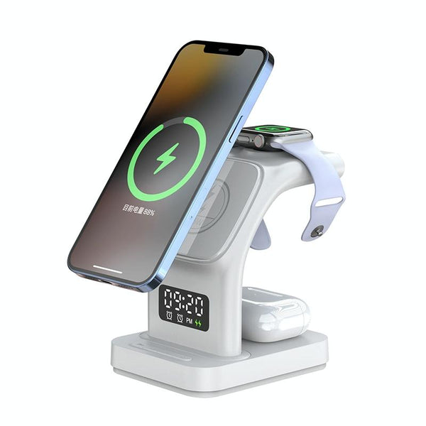 15W Magnetic Wireless Charger With Clock Black Chargers & Cradles