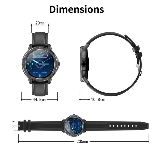 1.3 Inch Ips Colour Touch Screen Smart Watch Ip67 Waterproof Support Weather Forecast Heart Rate Monitor Sleep Blood Pressure Monitoring Black Smart W