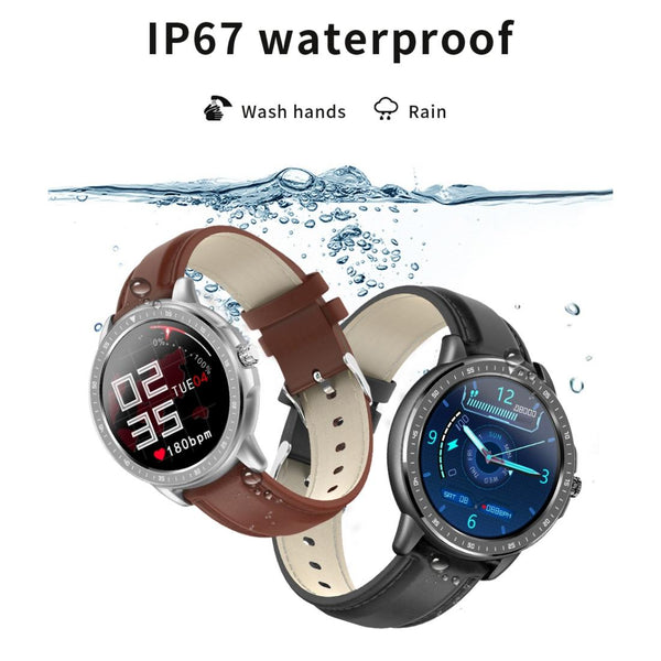 1.3 Inch Ips Colour Touch Screen Smart Watch Ip67 Waterproof Support Weather Forecast Heart Rate Monitor Sleep Blood Pressure Monitoring Black Smart W