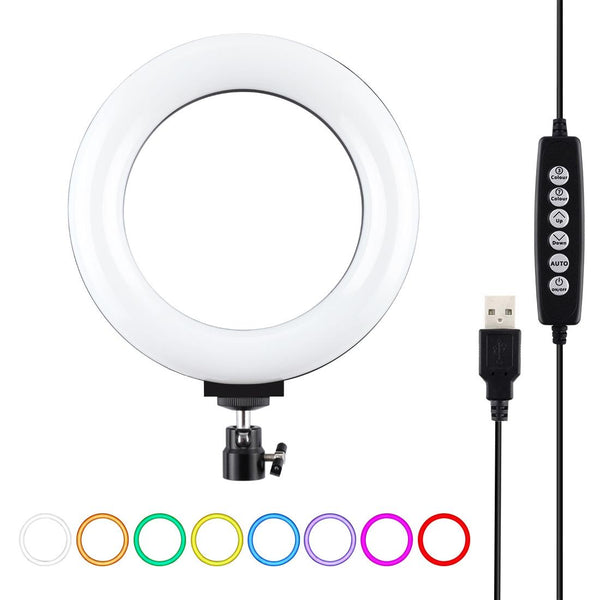 10 Mode Usb Led Ring Light With Tripod And Ball Head 6.2 Inch Diameter_Black Other Lighting & Studio