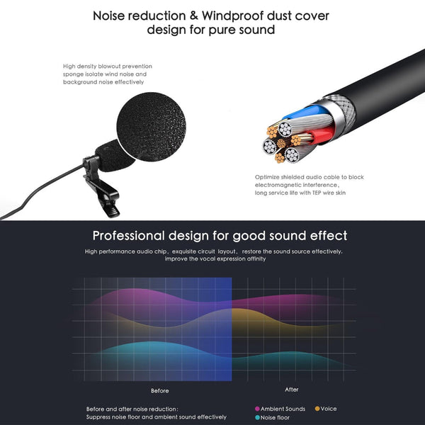Parallel Deals For Insta360 One X2 Lavalier Clip Microphone Audio And Video Recording Microphones