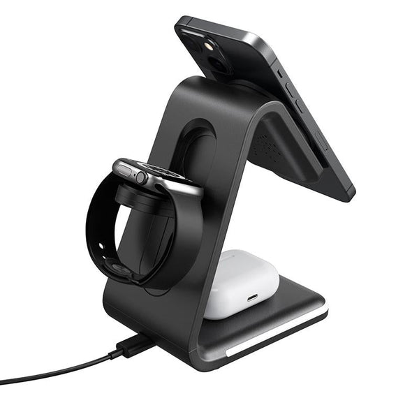 3 In 1 Magnetic Wireless Vertical Charger Black Chargers & Cradles