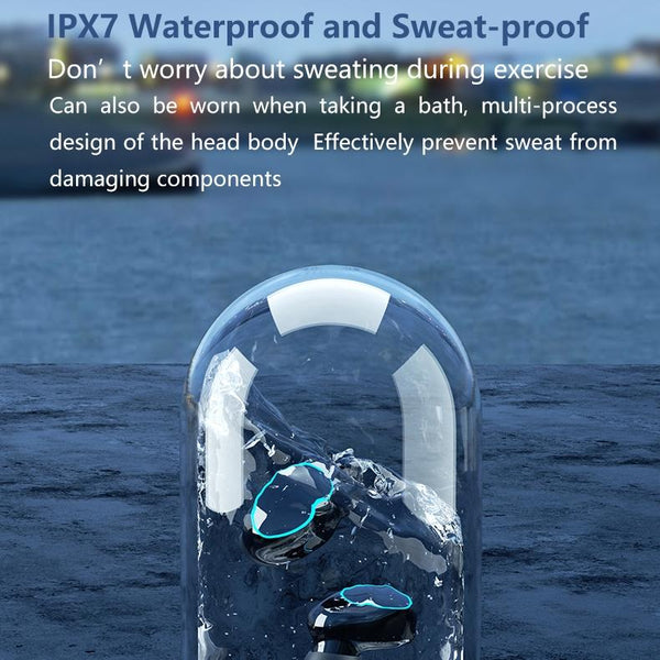 Wireless Bluetooth 5.0 Earphones With Digital Display And Charging Box Black Earbuds