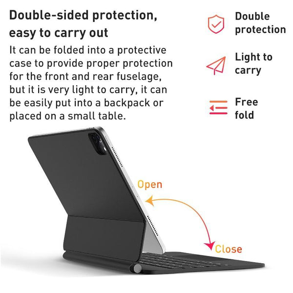 Parallel Magic Suspended Bluetooth Keyboard Leather Case For Ipad Air 2022 / 2020 Black Laptop Cases & Bags