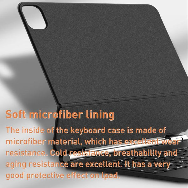 Parallel Magic Suspended Bluetooth Keyboard Leather Case For Ipad Air 2022 / 2020 Black Laptop Cases & Bags