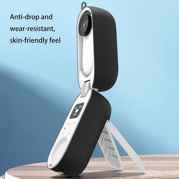 Charging Box Silicone Protective Case For Insta360 Go 2 Black Camera Cases Bags & Covers