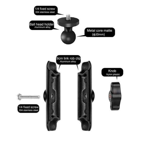 Motorcycle Handlebar Mount For Gopro With Tripod Adapter And Connecting Rod Bike Camera Holders Mounts