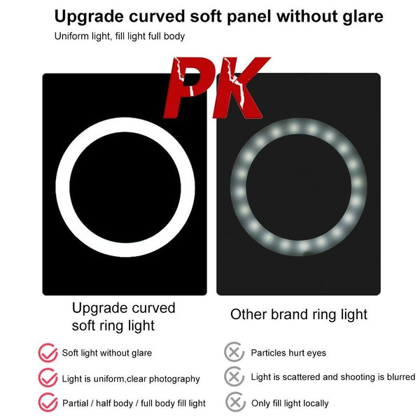 10.2 Led Ring Light With Tripod And Phone Clamp 3 Modes Dual Colour Temperature Dimmable Other Lighting & Studio