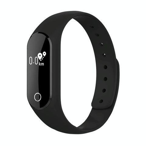 Waterproof Oled Smart Bracelet With Bluetooth Hr Monitor Pedometer Remote Capture Android Ios Black Activity Trackers