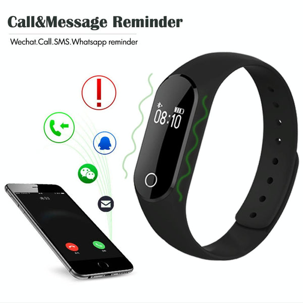 Waterproof Oled Smart Bracelet With Bluetooth Hr Monitor Pedometer Remote Capture Android Ios Black Activity Trackers