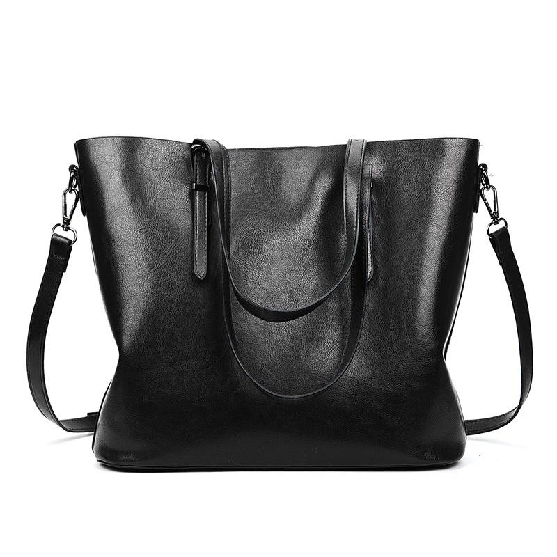 Black Pu Shoulder Bag For Women Casual Messenger Handbag Women's Bags & Handbags