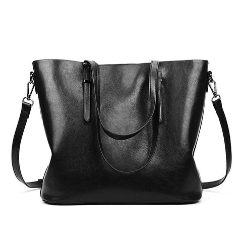 Black Pu Shoulder Bag For Women Casual Messenger Handbag Women's Bags & Handbags