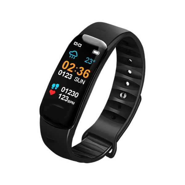 Smart Bracelet With Call Reminder Hr / Bp Monitoring Sleep Sedentary Tracking And Remote Control Black Activity Trackers