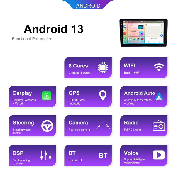 6 + 128G Android Car Bluetooth Player With Locator Technology Navigation Ahd Camera 10.1 Inch Other Car Video