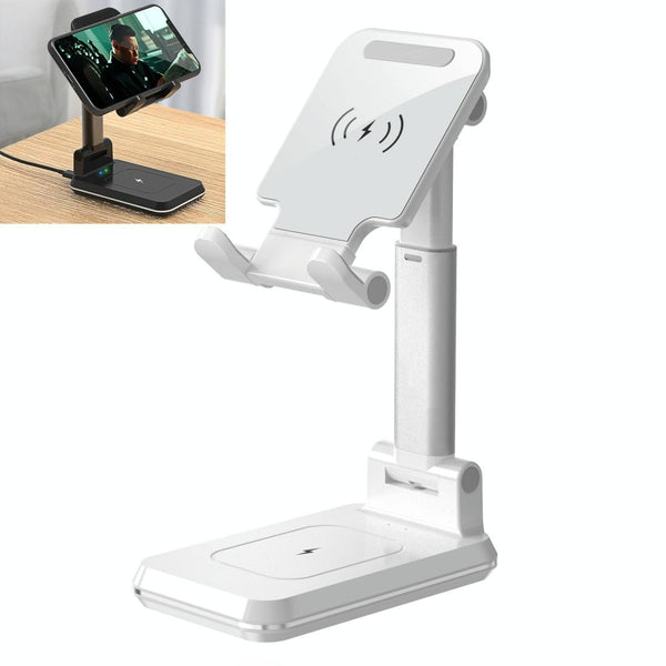 2 In 1 Wireless Charging Stand Double Charge White Chargers & Cradles