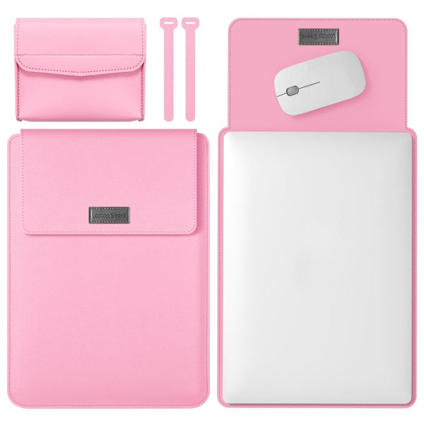 Lightweight Leather Computer Bag 4 In Portable Fits 15.4 / 15.6 16.1 Inches Pink Laptop Cases & Bags